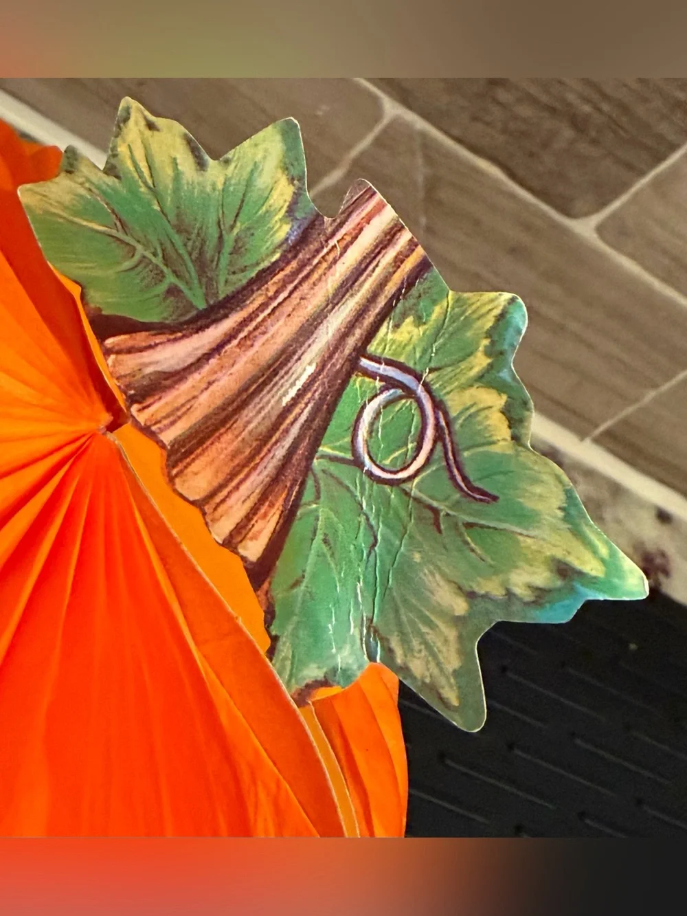 Set of 2 Amscan Orange Honeycomb Paper Pumpkin Halloween Fall Centerpieces